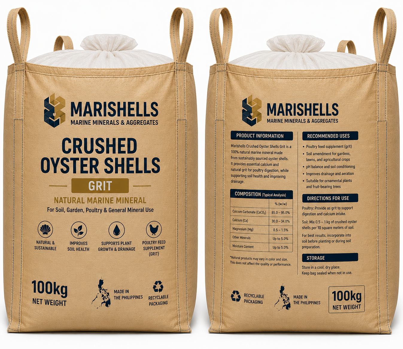Marishells Crushed Oyster Shells Grit 1 Kg