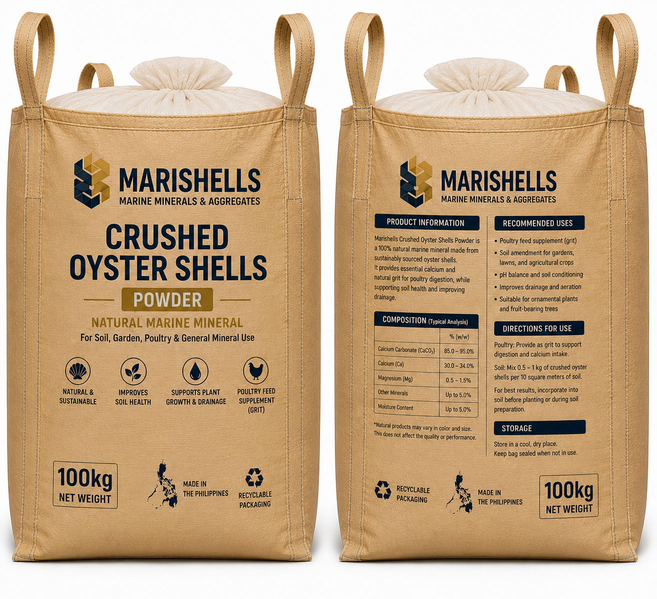 Marishells Crushed Oyster Shells Powder 1 Kg